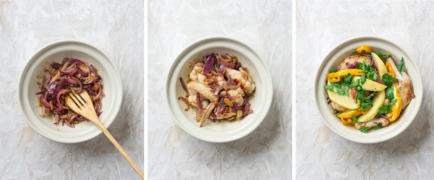 Preparazione tajine di pollo